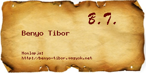 Benyo Tibor névjegykártya