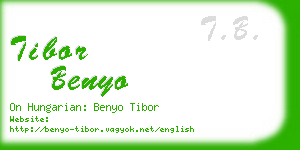tibor benyo business card